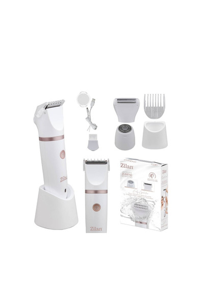 Zilan Epilator electric 3 in 1, 3 capete, autonomie 60 min, alb