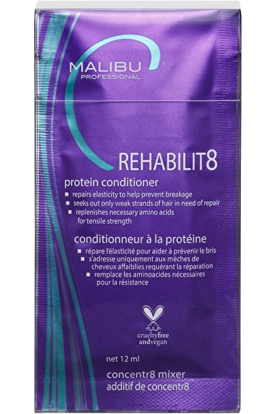 Malibu C REHABILIT8 Smoothing Protein Conditioner - Replenishes Hair Protein ...