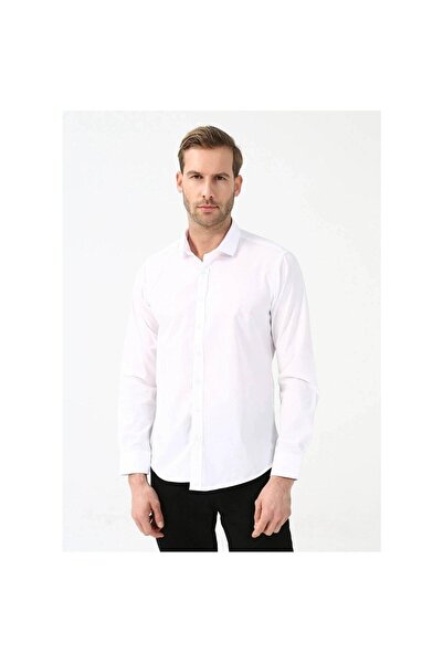 SÜVARİ Wonder Regular Uzun Erkek Gömlek Gm1001400241 Beyaz