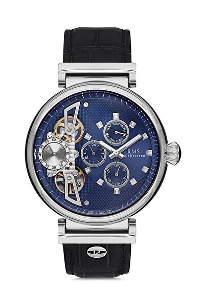 Romanson Lacivert Deri Kordon Erkek Kol Saati L-RMS.1.AG1270.03