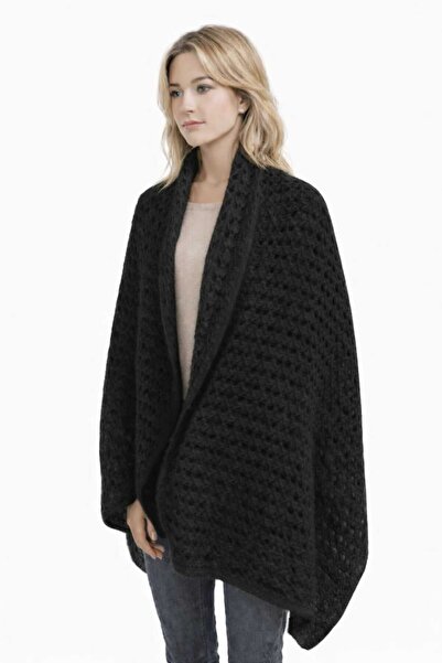 Cebe Heart Patterned Knitwear Shoulder Shawl – Stylish and Comfortable Women'...