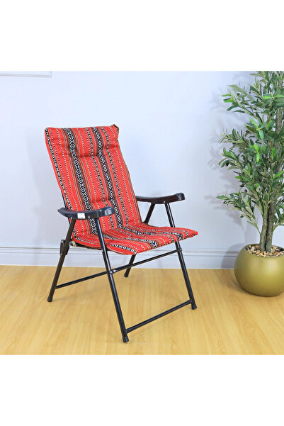 OTHE Luxury Folding Camping Chair - Red - 42x57x93 cm