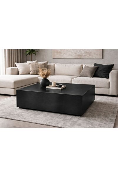 alkametal SİYAH ORTA SEHPA 100CM * 80 CM 35 CM