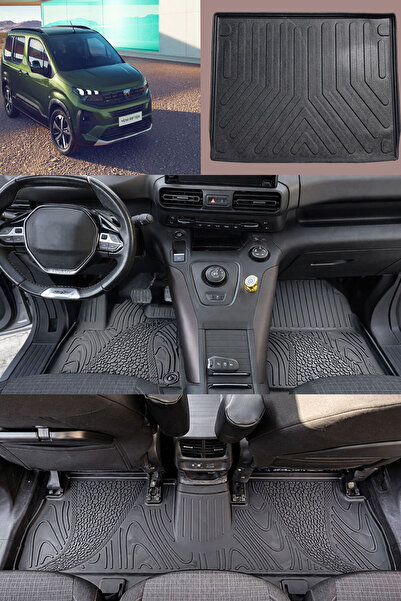 Rizline PREMİUM Peugeot Rifter 2019 ve Sonrası 3D Havuzlu Paspas ve Bagaj Hav...