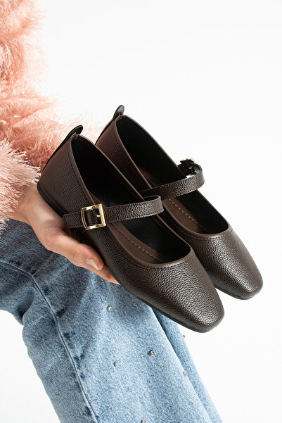 Samira Women's Buckle-Ballet Flats – Flat Sole, Classic & Stylish Casual Shoes