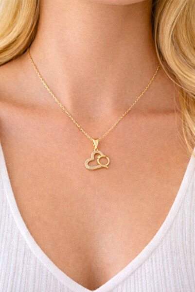 REBORN DESIGN 316L Steel Gold Color Heart Necklace with Ring