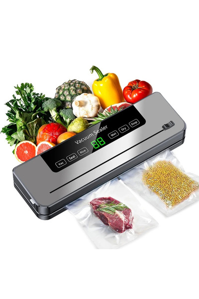 zola Aparat de vidat alimente umede si uscate, SEAL/VAC, afisaj LCD, 10 pungi...