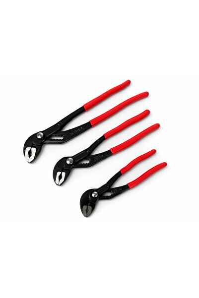 GEBOTOOLS SET OF 3 ADJUSTABLE PARROT PIPE PLIERS GEBO TOOLS