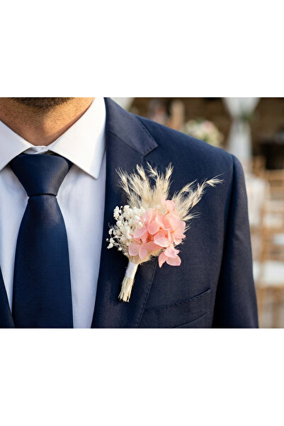 Soilhandmade Ortancalı Damat Yaka Çiçeği