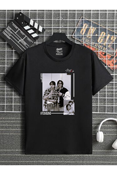 barsdepo Stray Ki̇ds Hyunsung B Printed T-Shirt, Premium Quality Unisex Child...