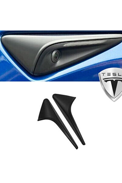 TESLA Model Y - Model 3 Yan Kamera Çerçeve Kapağı HW4.0 - Mat Siyah - 2 Adet