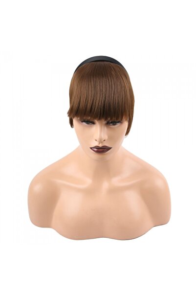 Handmade düz taçlı koyu kahve kahkül tak cık ürünler yıkanabilir ısıya dayanıklı