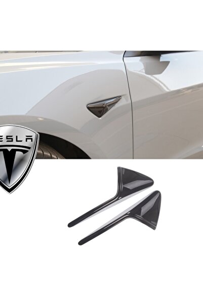 TESLA Model Y Yan Kamera Çerçeve Kapağı HW3.0 - (2 Adet) - Parlak Siyah