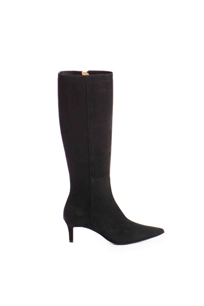 Evanto Shoes Cizme damă din piele naturală velur neagră – Model 1563