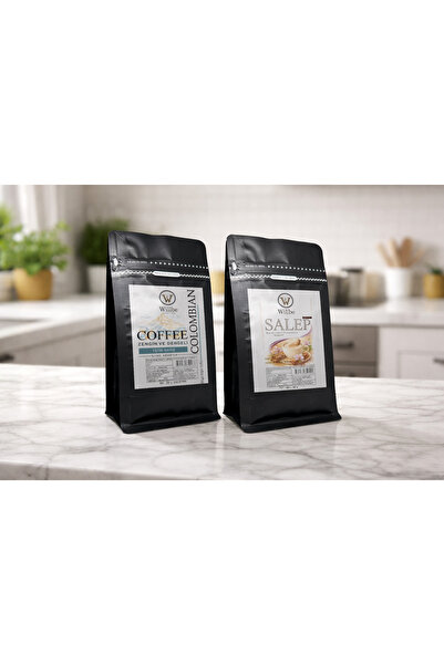 WİLLBE COFFEE COLOMBIAN FİLTRE KAHVE ÖĞÜTÜLMÜŞ 250g+WİLLBE COFFEE SALEP ÖZEL ...
