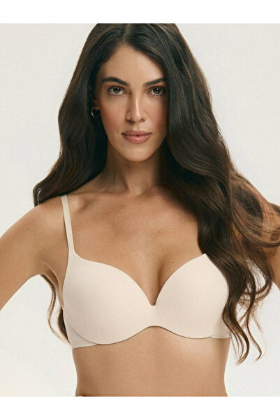 ESOTIQ Push-Up Bra Padded & Underwired Plunging Design Smooth & Elegant Invis...