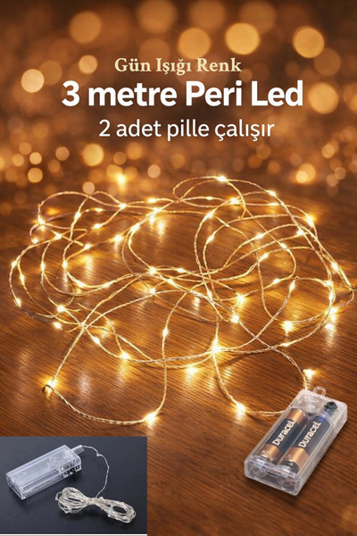 CHANCE GİFT 3 Metre Gün Işığı Peri Led Ramazan Dekorasyon Ev Oda Süsleme Ledi