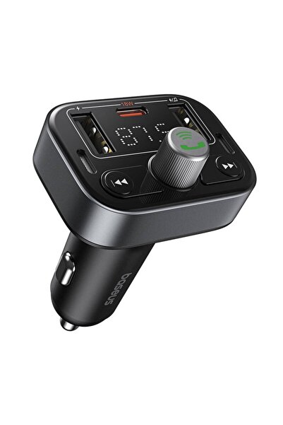 Baseus Modulator FM și încărcător auto cu Bluetooth 5.3, USB, USB-C, afișaj, ...