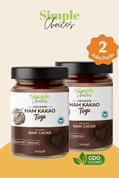 Simple Choices Organik Ham Kakao Tozu 140 gr -2 li