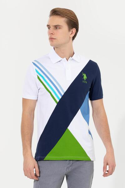 U.S. Polo Assn. Tricou cu guler polo pentru bărbați, albastru marin bumbac 100%