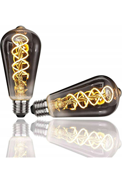 NO BRAND Bec LED Edison E27, 2700K, 4W, reglabil intensitate, set de 2