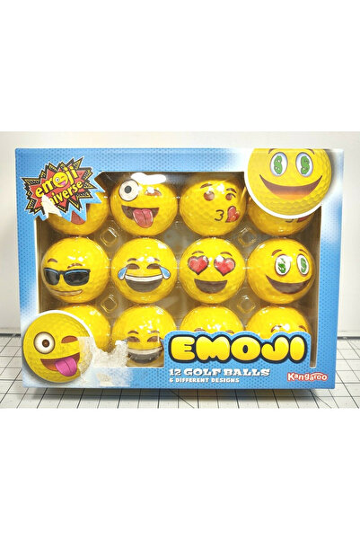 KANGAROO 12 كرة جولف مزينة برموز تعبيرية