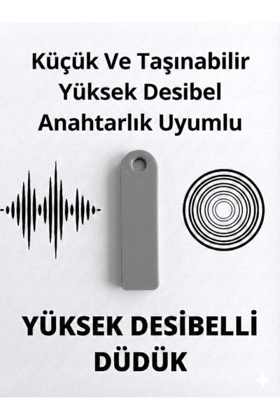 Karerca 1 Adet Acil Durum Deprem Düdüğü Kompakt Yüksek Desibelli