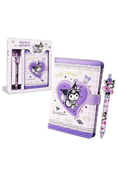 SANRIO مجموعة دفتر يوميات كورومي ودفتر ملاحظات لطيف مع قلم – دفتر يوميات للأط...