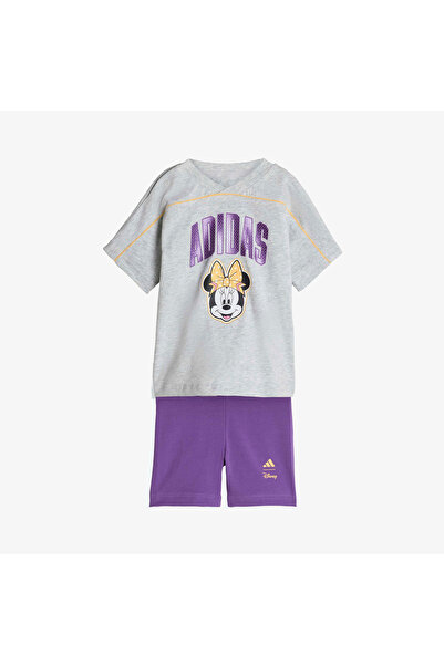 adidas Disney Minnie Mouse Set Çocuk Gri Şort Takım