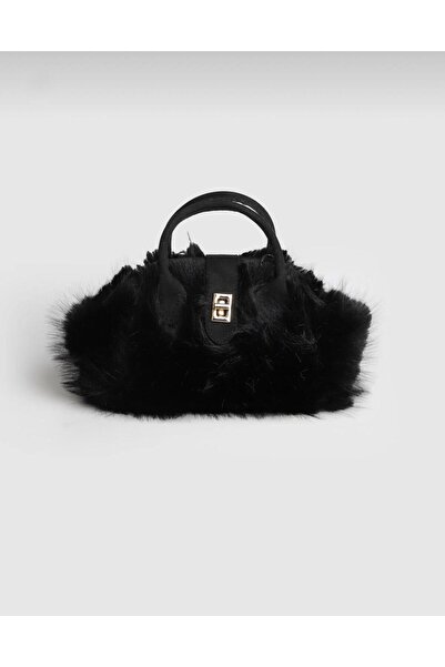 Swaggo collections Women's Plush Fur Mini Hand and Shoulder Bag