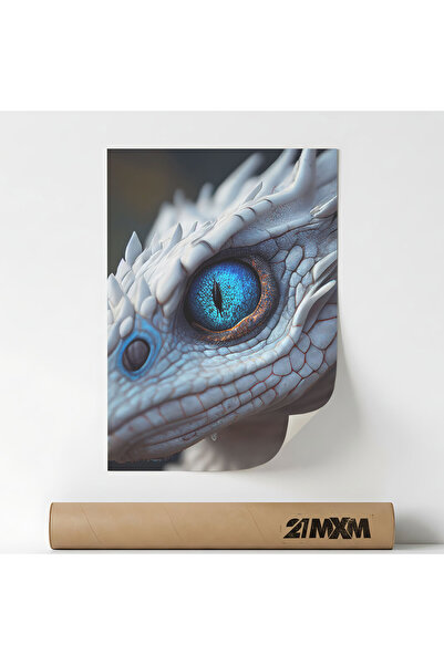 21mxm Poster 'Dragon 08' On Matte Canvas – Minimalist Design, A4 (21 x 29.7 c...