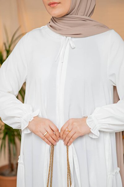 Nissra Ankanoor Ruched Detail Flared Robe with Side Folds Anka265123