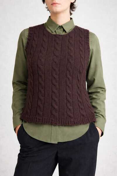 NSRKNİTWEAR Women's Bitter Brown Hair Knit Patterned Crew Neck Knitwear Sweat...