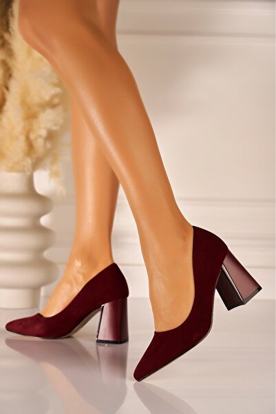 Joana Adylee Women's Suede Heels, Bordeaux, Size 36