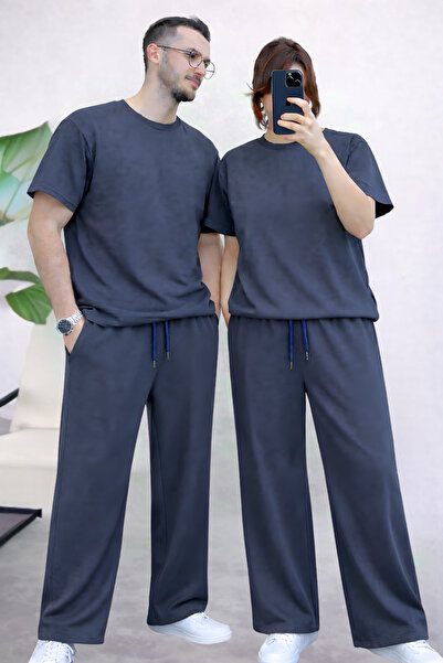 YAKAMEL Ζευγάρι Ειδικά Ανδρικά και Γυναικεία Σετ Φόρμες με Κοντά Μανίκια (Μον...