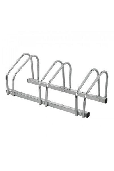 Proplus Outdoor bike rack support, galvanized steel, 3 places