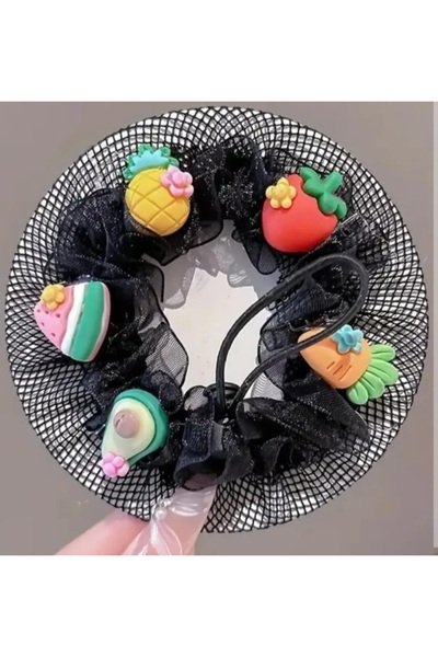 Efna Store Trendy Model Mesh Children's Hair Clip with Fruit Figures, Balleri...