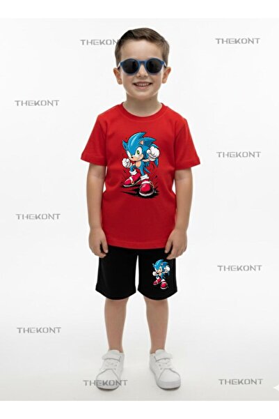 THEKONT SET PENTRU COPII CU IMprimeu MAVİKAREKTER, COMBINARE TRICOU ȘI PANTAL...