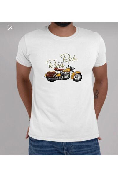 LELVANİ MUŠKA MAJICA SA BLAGOVREMENIM OTISKOM "RIDE WITH THE RIVE"