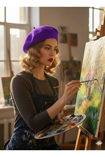 sema aksesuar Women's Painter Beret French Hat - Valentine's Day Gift