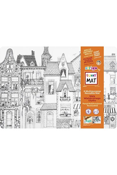 Funny Mat PLANȘĂ REUTILIZABILĂ 68X48 cm + CADOU SET INSTRUMENTE DE COLORAT