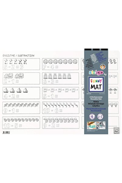 Funny Mat PLANȘĂ REUTILIZABILĂ 48x33.5 cm + CADOU SET INSTRUMENTE DE COLORAT
