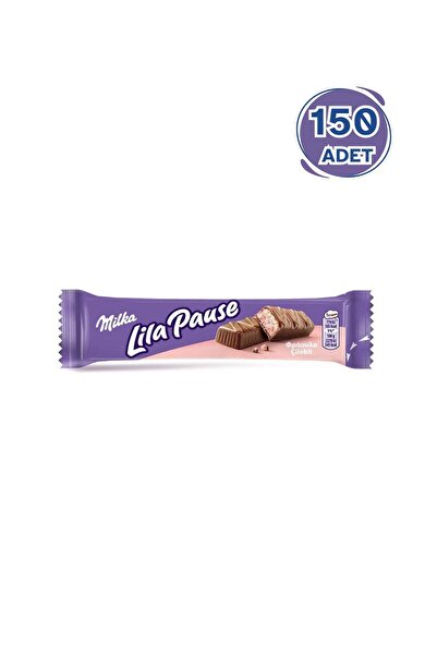 Milka Lila Pause Çilekli Bar Çikolata 34 Gr X 150 Adet