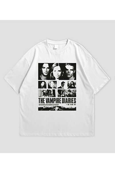 SVART WEAR The Vampire Diaries με τύπωμα oversized Μπλουζάκι Unisex