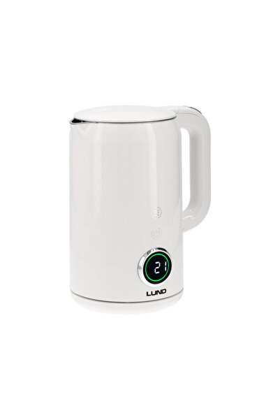 LUND Electric Kettle 2200 W, 1.7 l, White, Temperature Control