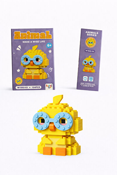 FUNNIGO Gözlüklü Bebek Ördek Model Karakter Figürü 3D Yapı Oyuncakları 124 Parça