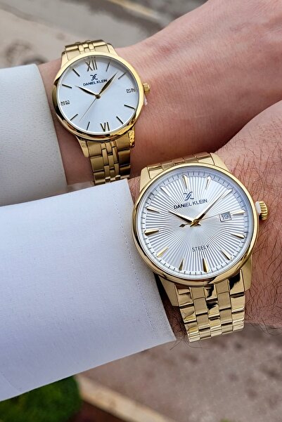 Daniel Klein Gold color couple's watch stiste38