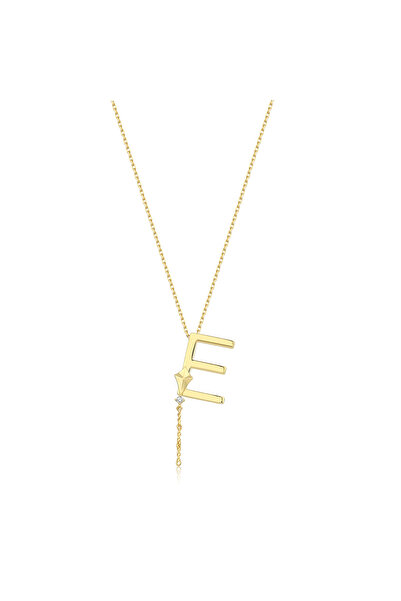 Bendis Design Deniz E Harf 925 Ayar Gümüş Kadın Kolye