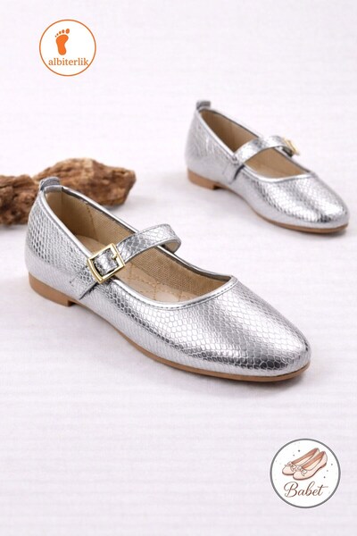 AlbiShoes Women's Snake Leather Model Buckle Ballerinas Daily Office Shoes St...