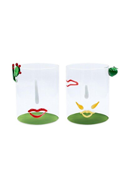Baci Milano Romeo&Giulietta Set of 2 Glasses Green 370 ml